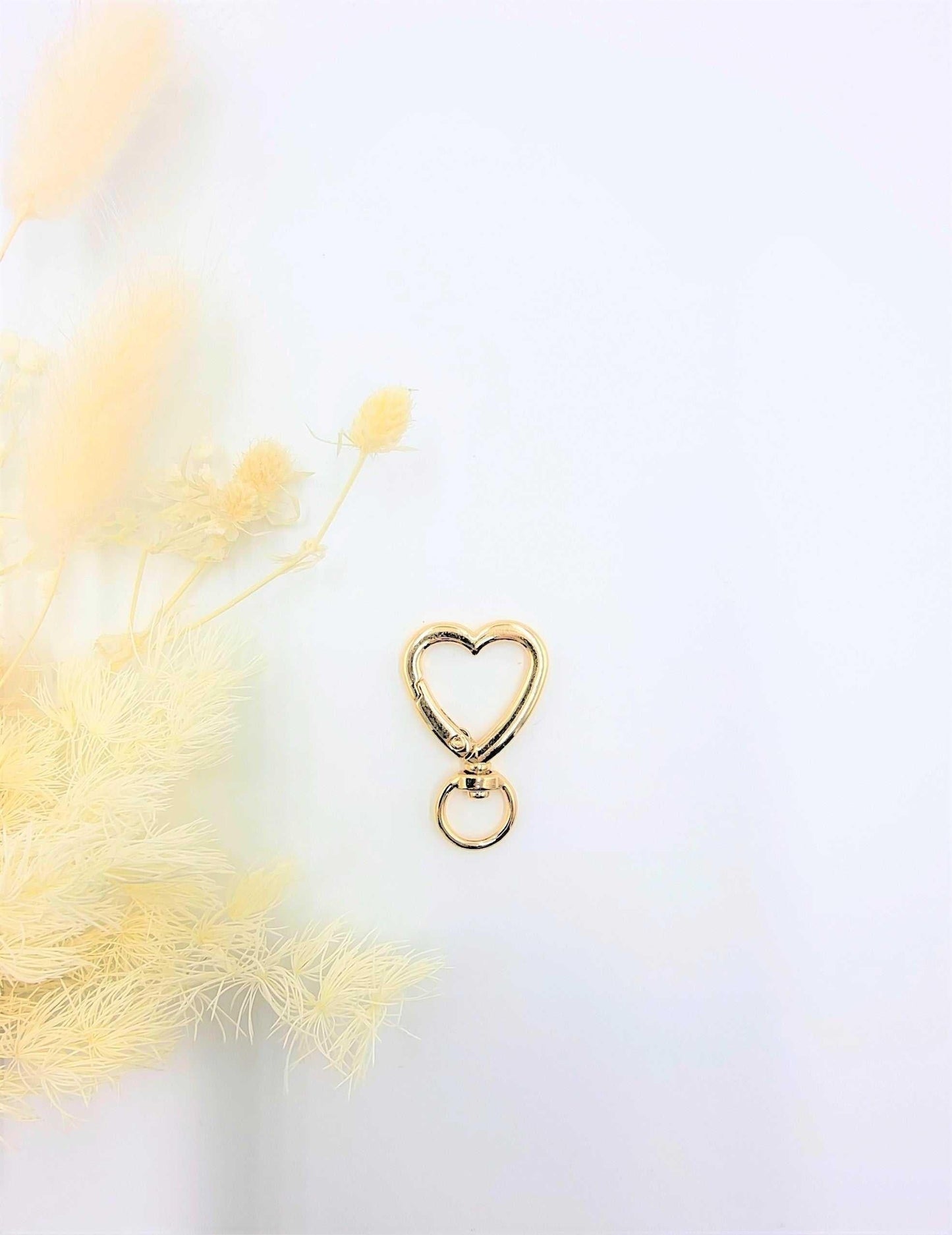 Heart Shaped Key Ring Clasps 3 Piece 27mmx40mm | Heart Key Ring Stardust Melbourne