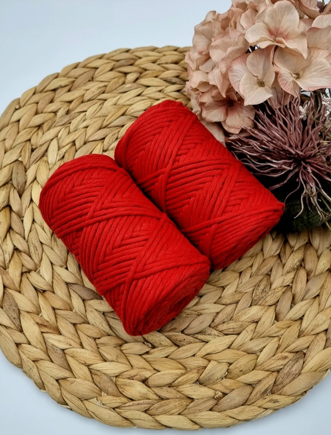 CHILLI RED - 3MM Single Strand Luxe Cotton String Stardust Melbourne