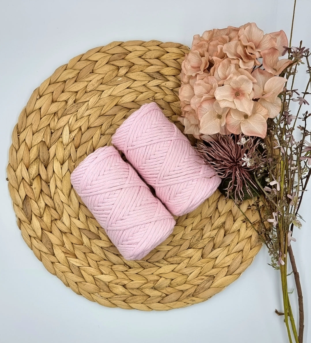 Blush PINK - Single Strand Luxe Cotton String - 3MM Stardust Melbourne