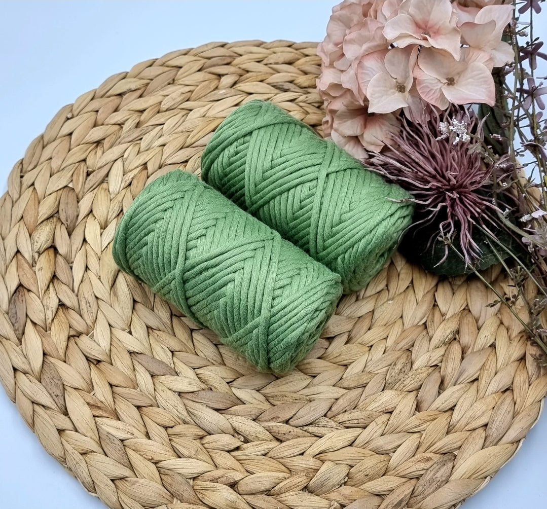 Fern Green - 3MM Single Strand Luxe Cotton Macrame String 250gr Stardust Melbourne