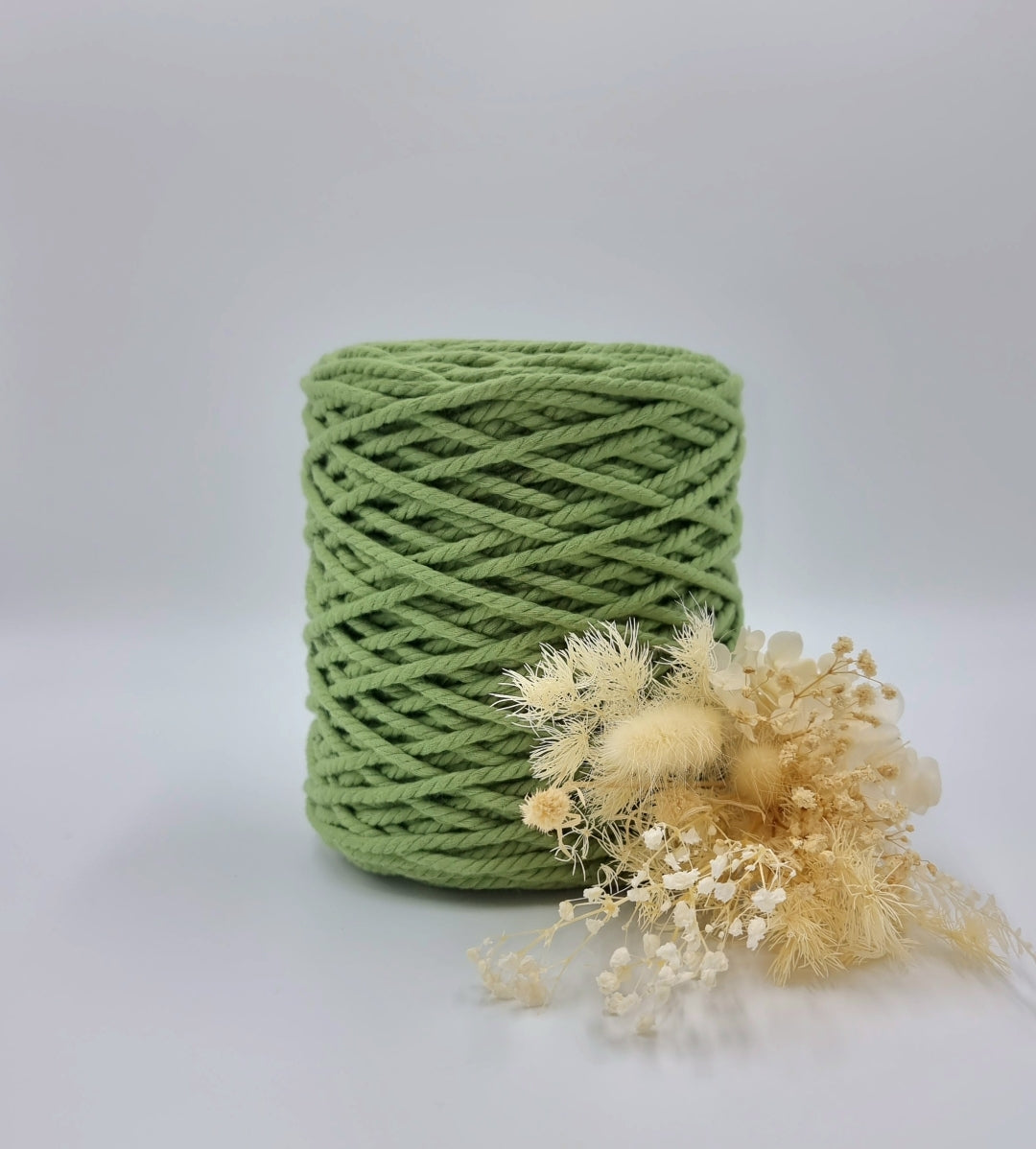 Spring Green 3 Strand Macrame Cord - 3MM 3 Strand Luxe Cotton String 1KG Stardust Melbourne