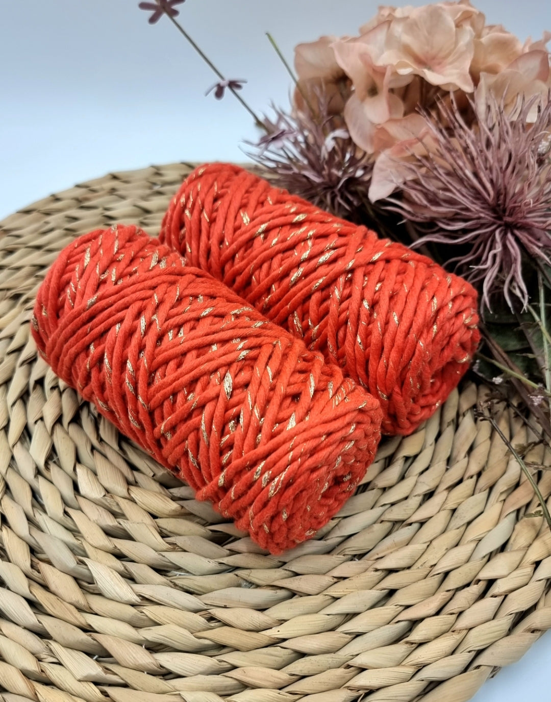Shiny Gold Red - 3MM Single Strand Luxe Cotton String Stardust Melbourne
