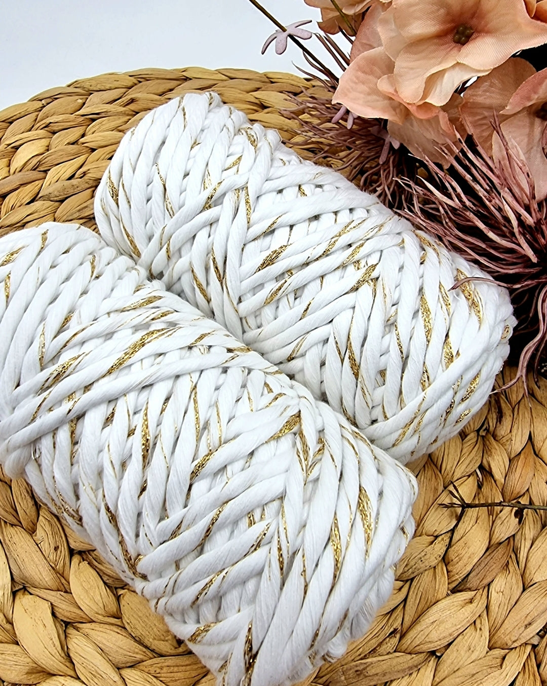 Snow White Shiny Gold- 3MM Single Strand Luxe Cotton String Stardust Melbourne