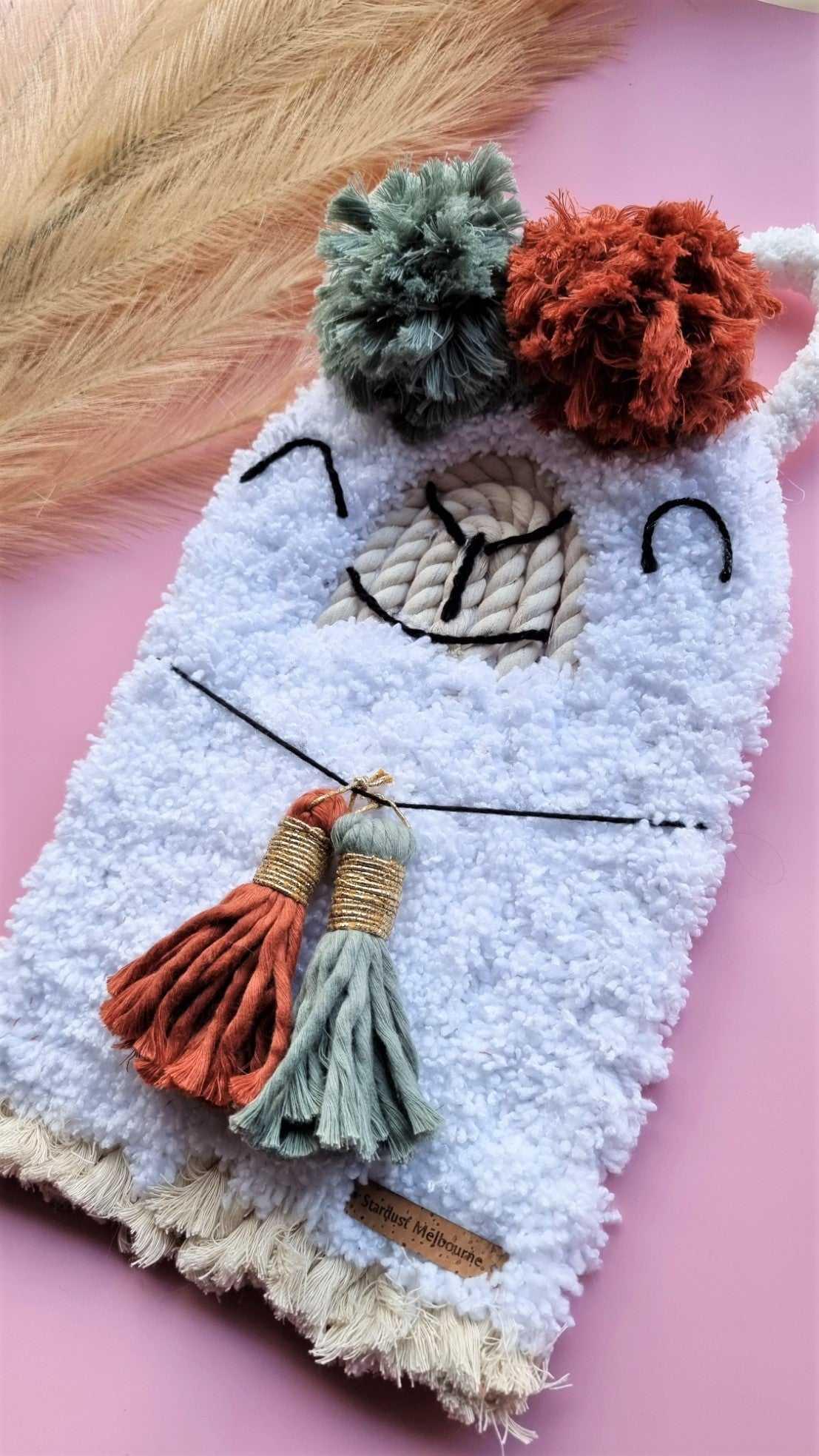Alpaca Macrame Decor | Lama Wall Hanging | 20cmx35cm - Stardust Melbourne