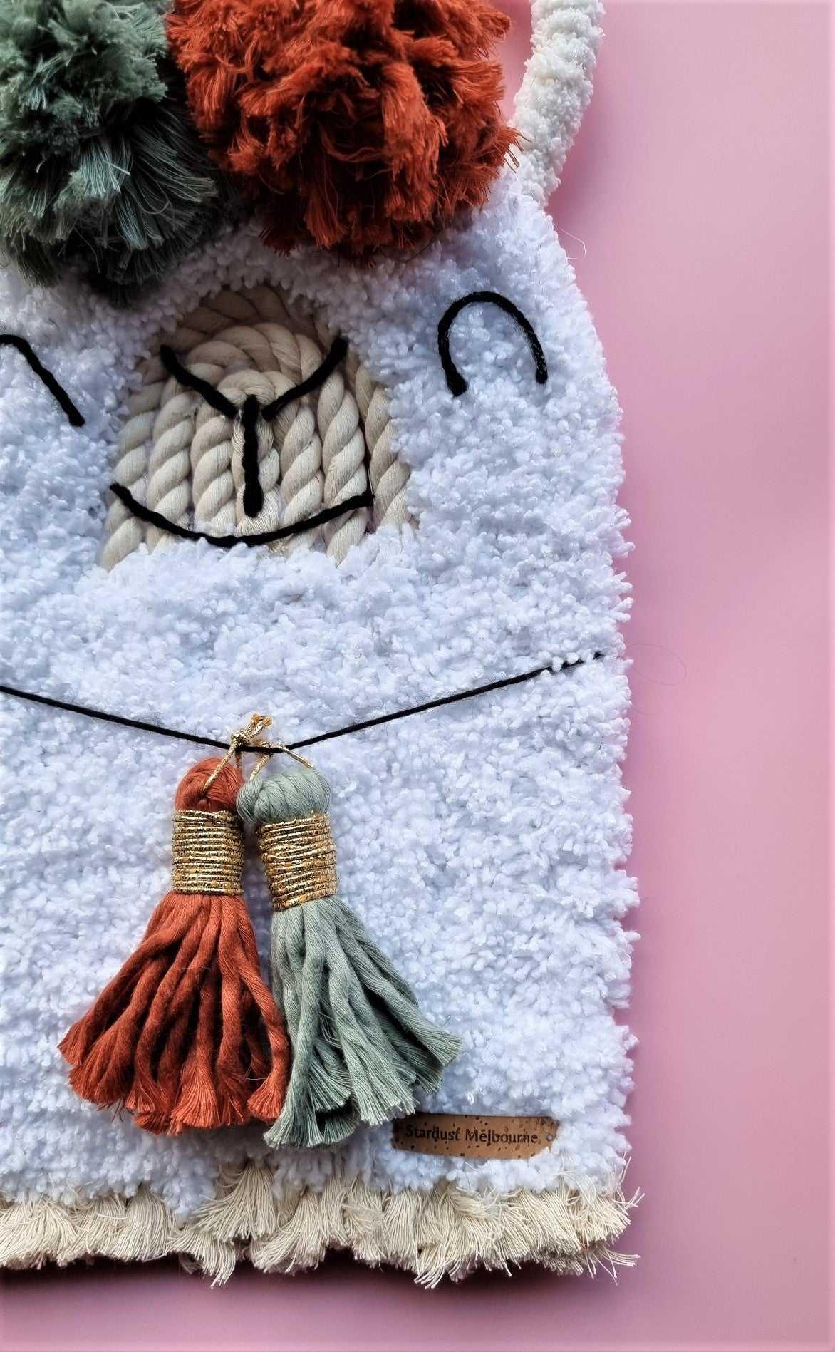Alpaca Macrame Decor | Lama Wall Hanging | 20cmx35cm - Stardust Melbourne