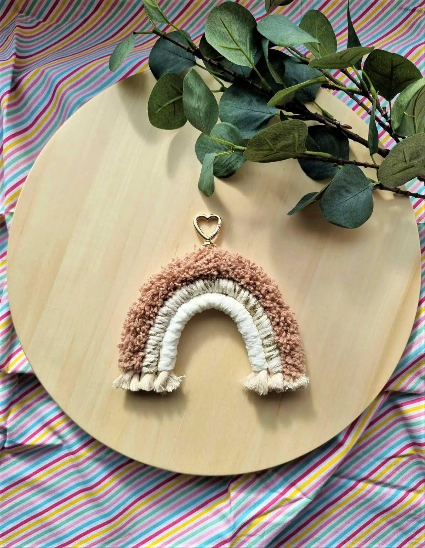 Macrame Keychain Macrame Rainbow key Chain | Bag Accessories - Stardust Melbourne