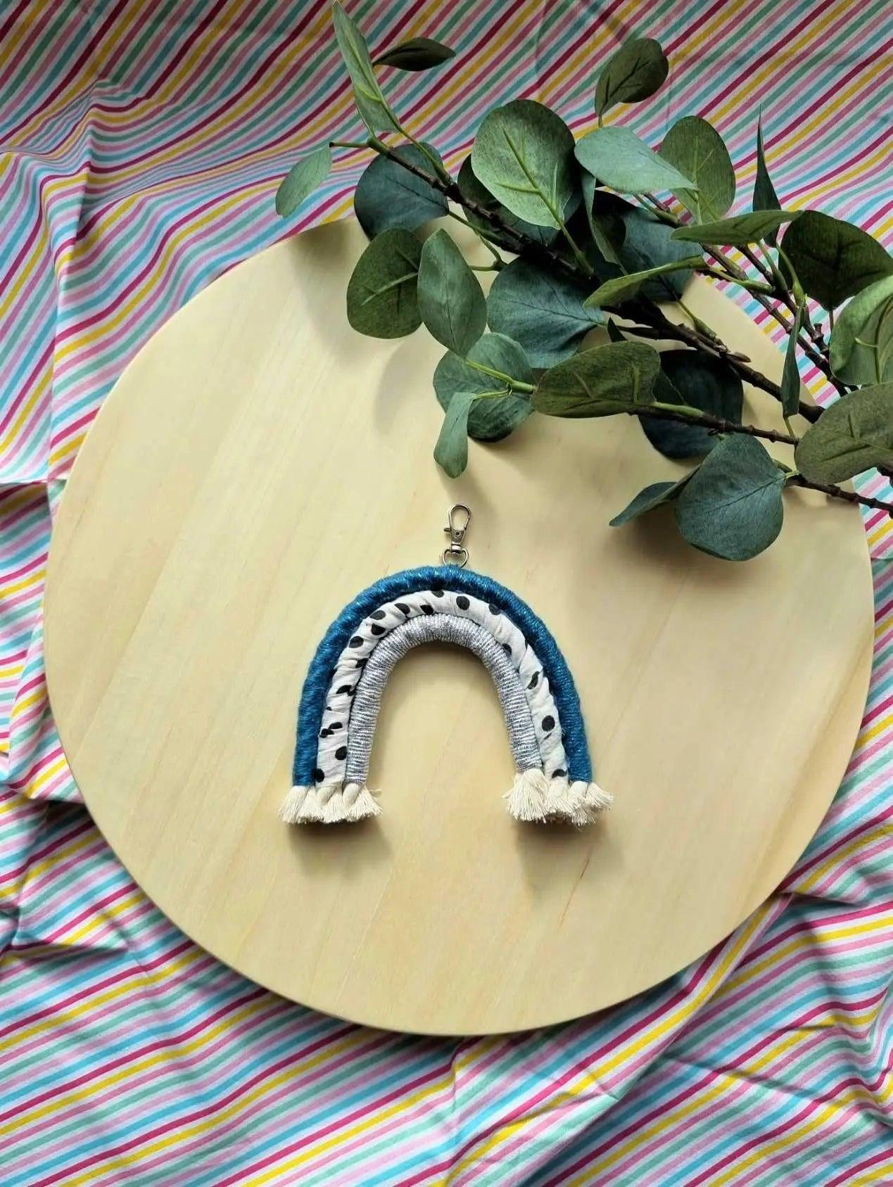 Macrame Keychain Macrame Rainbow key Chain | Bag Accessories - Stardust Melbourne