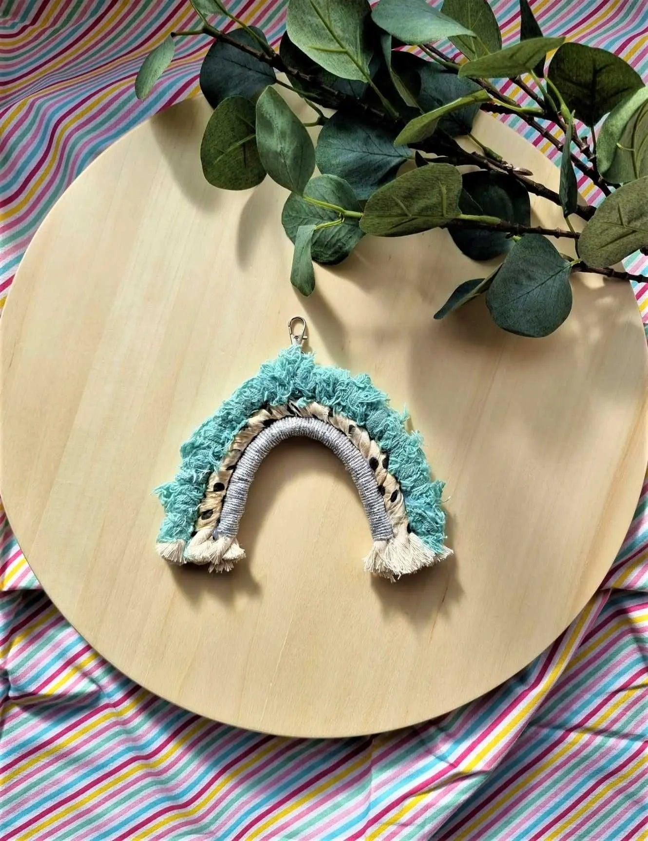 Macrame Keychain Macrame Rainbow key Chain | Bag Accessories - Stardust Melbourne