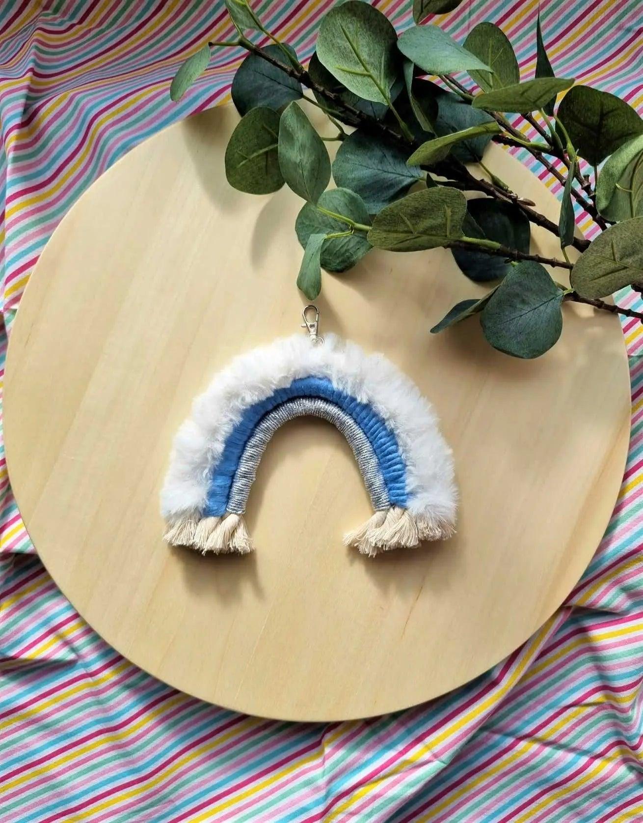 Macrame Keychain Macrame Rainbow key Chain | Bag Accessories - Stardust Melbourne