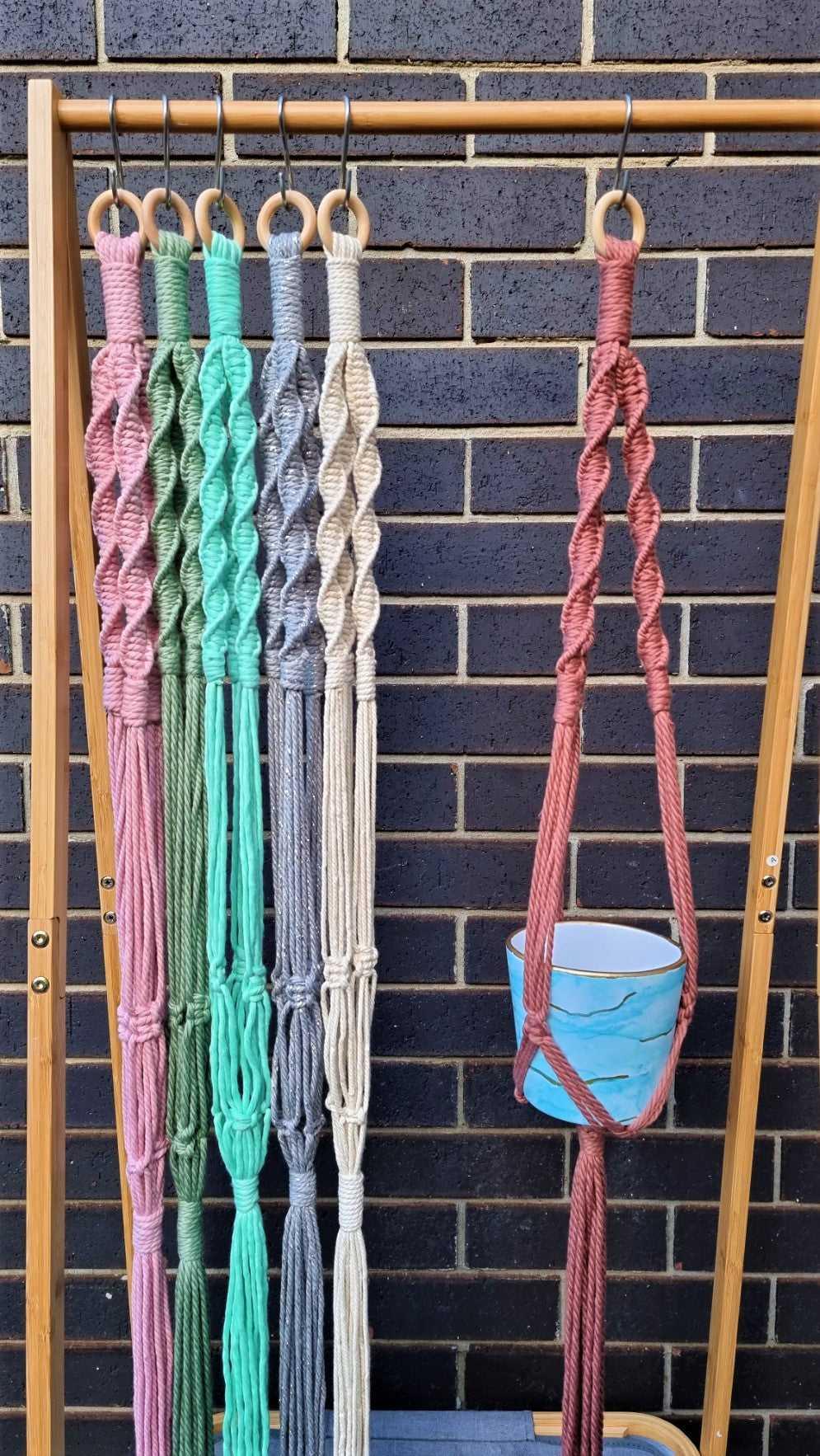 Macrame Plant Hanger | H: 120cm | Different colors - Stardust Melbourne