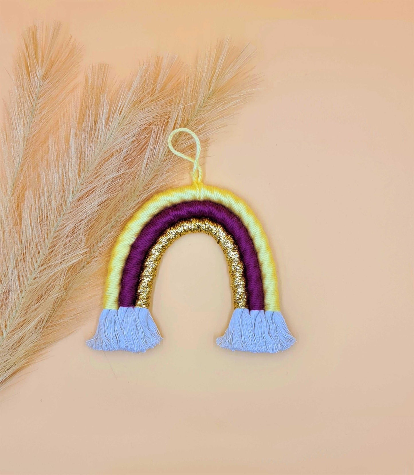 Macrame Rainbow Car Charm | Boho Accessories | 3 colours - Stardust Melbourne