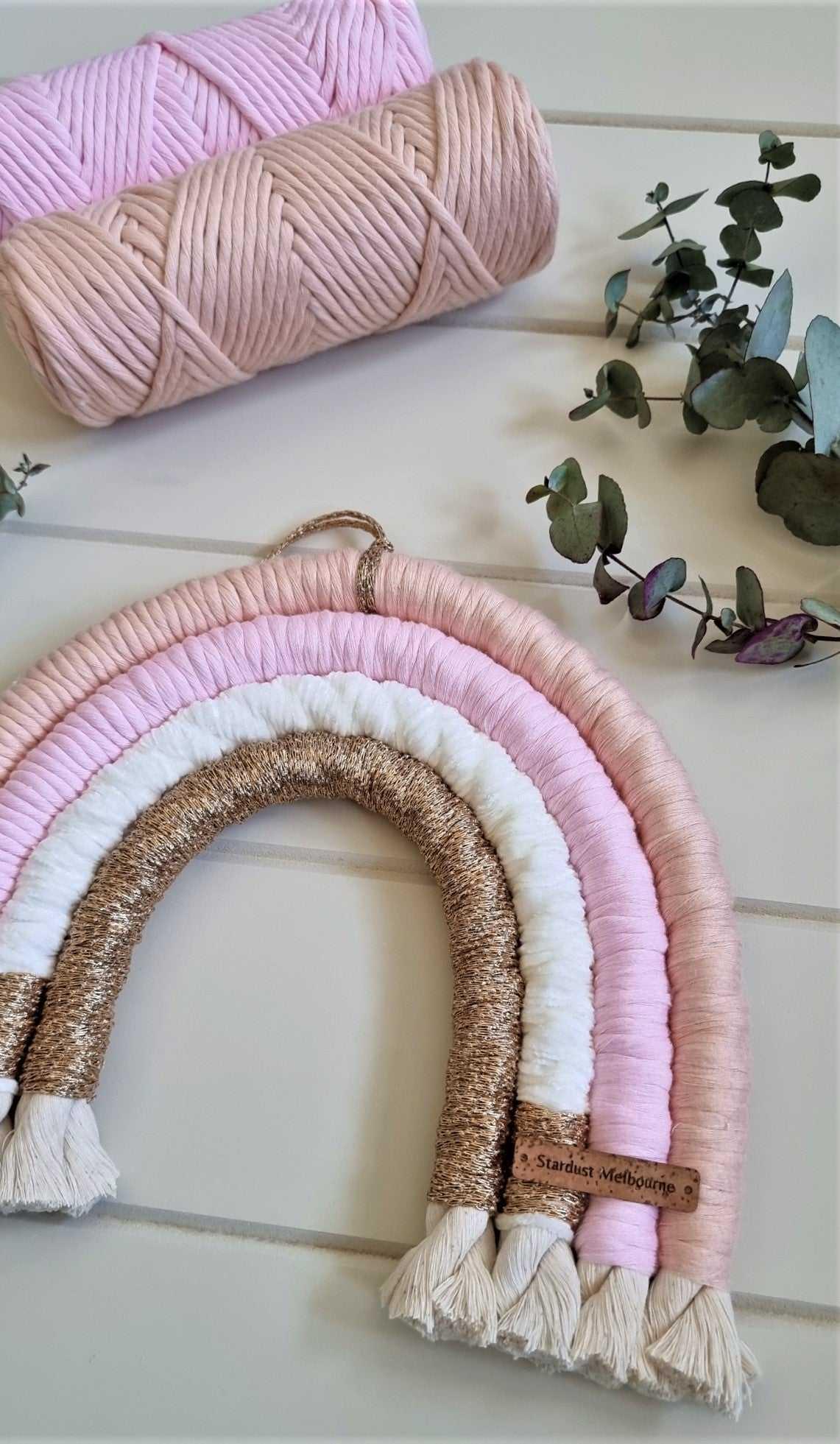 Macrame Rainbow Love Natural | Handmade Rainbow | 100% cotton - Stardust Melbourne