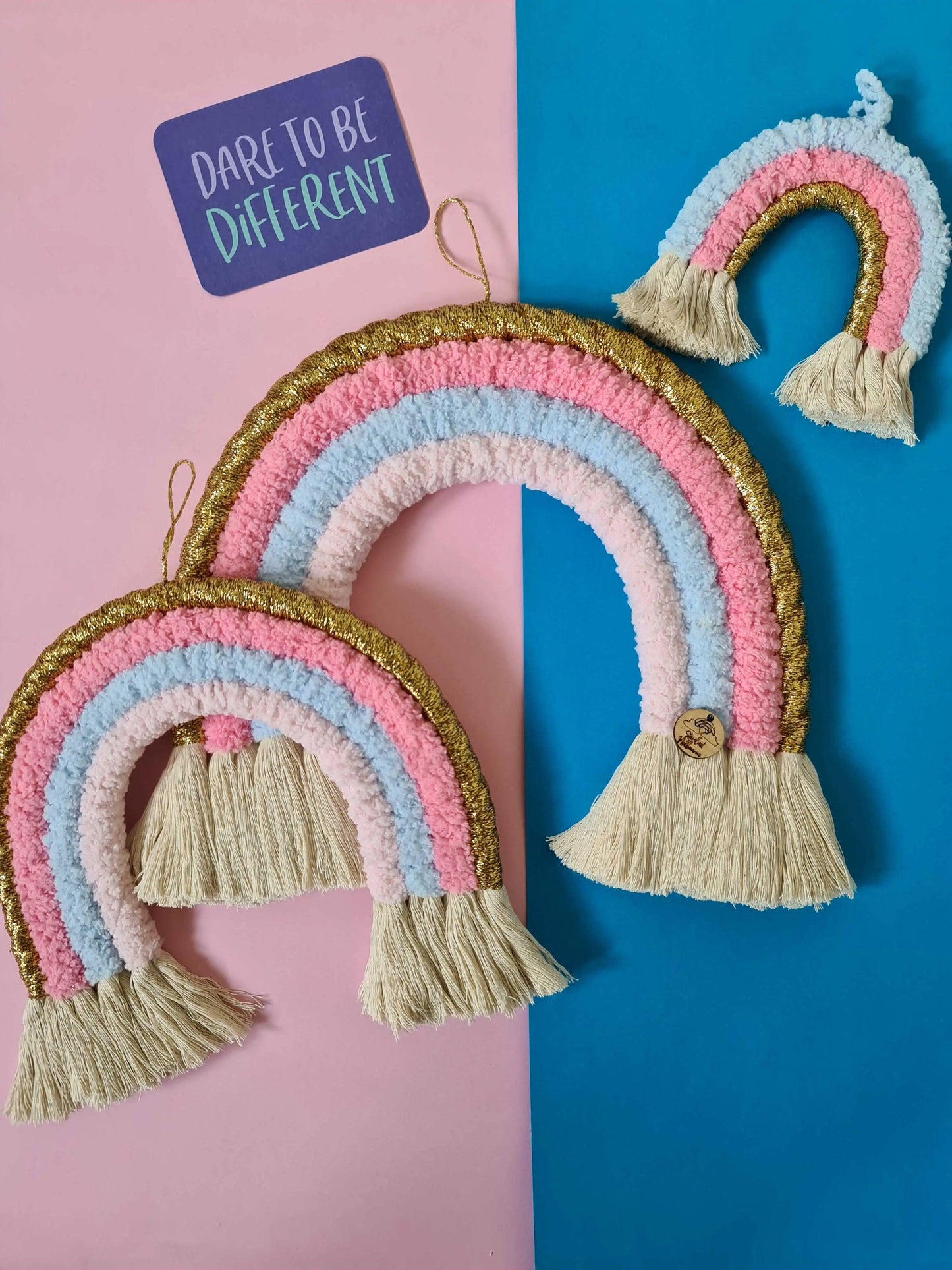 Macrame Rainbow Set | 1 Big 1 Medium 1 Small Macrame Rainbow - Stardust Melbourne