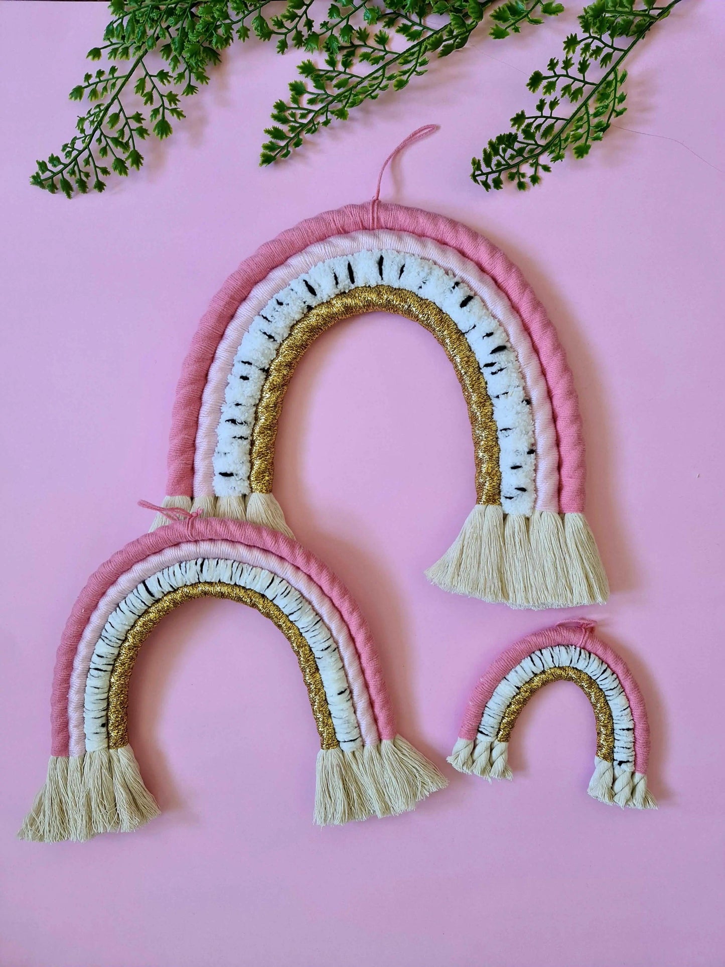 Macrame Rainbow Set | 1 Big 1 Medium 1 Small Macrame Rainbow - Stardust Melbourne