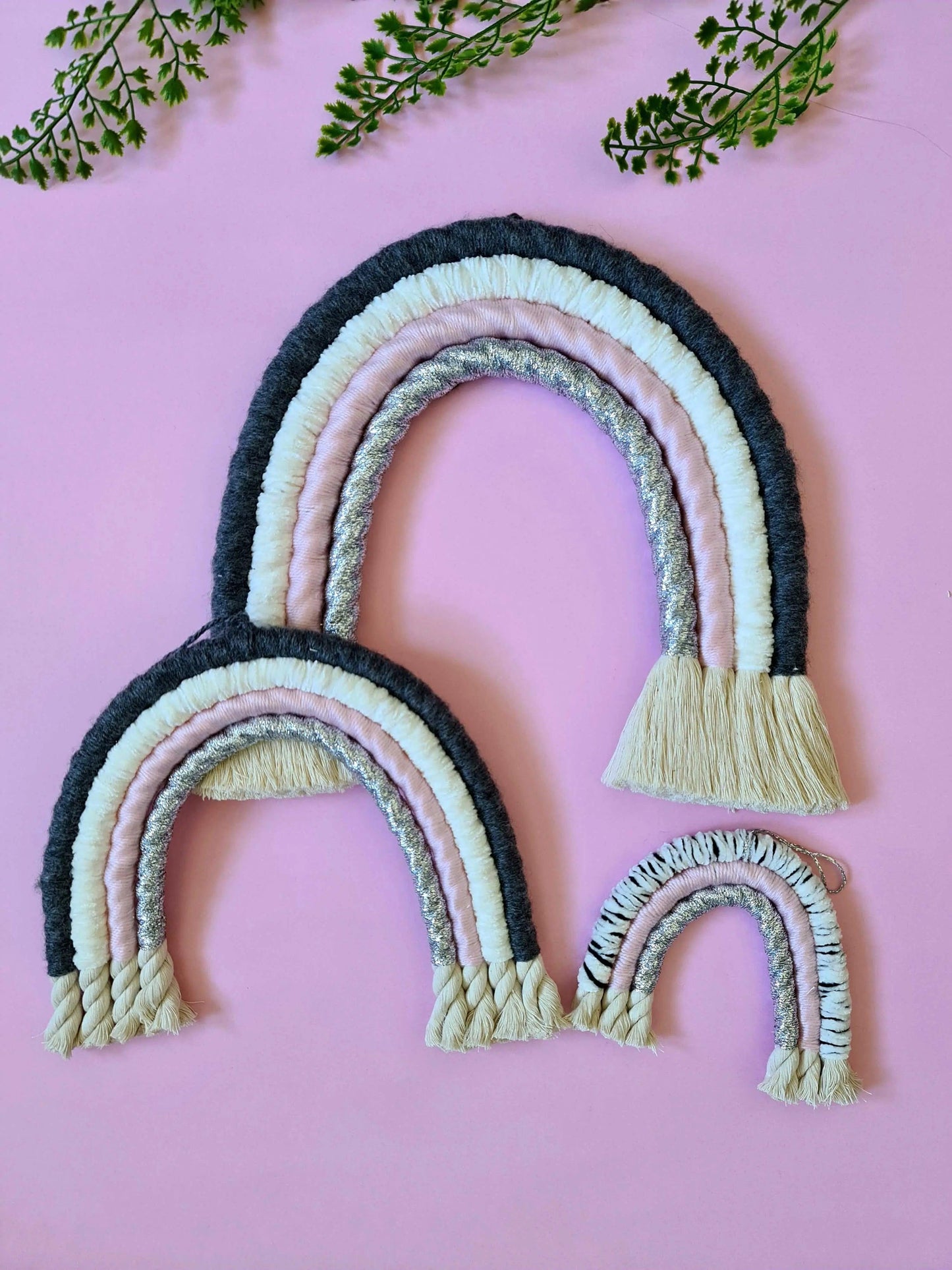 Macrame Rainbow Set | 1 Big 1 Medium 1 Small Macrame Rainbow - Stardust Melbourne
