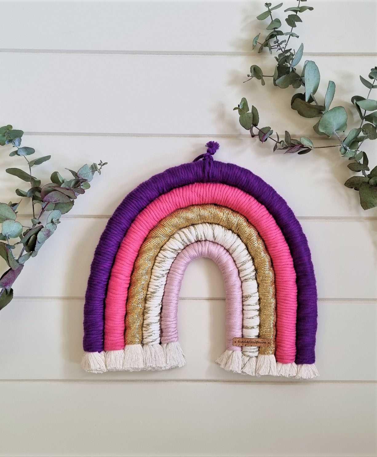 Macrame Rainbow Shiny Pinky Dream XL | Handmade Rainbow - Stardust Melbourne