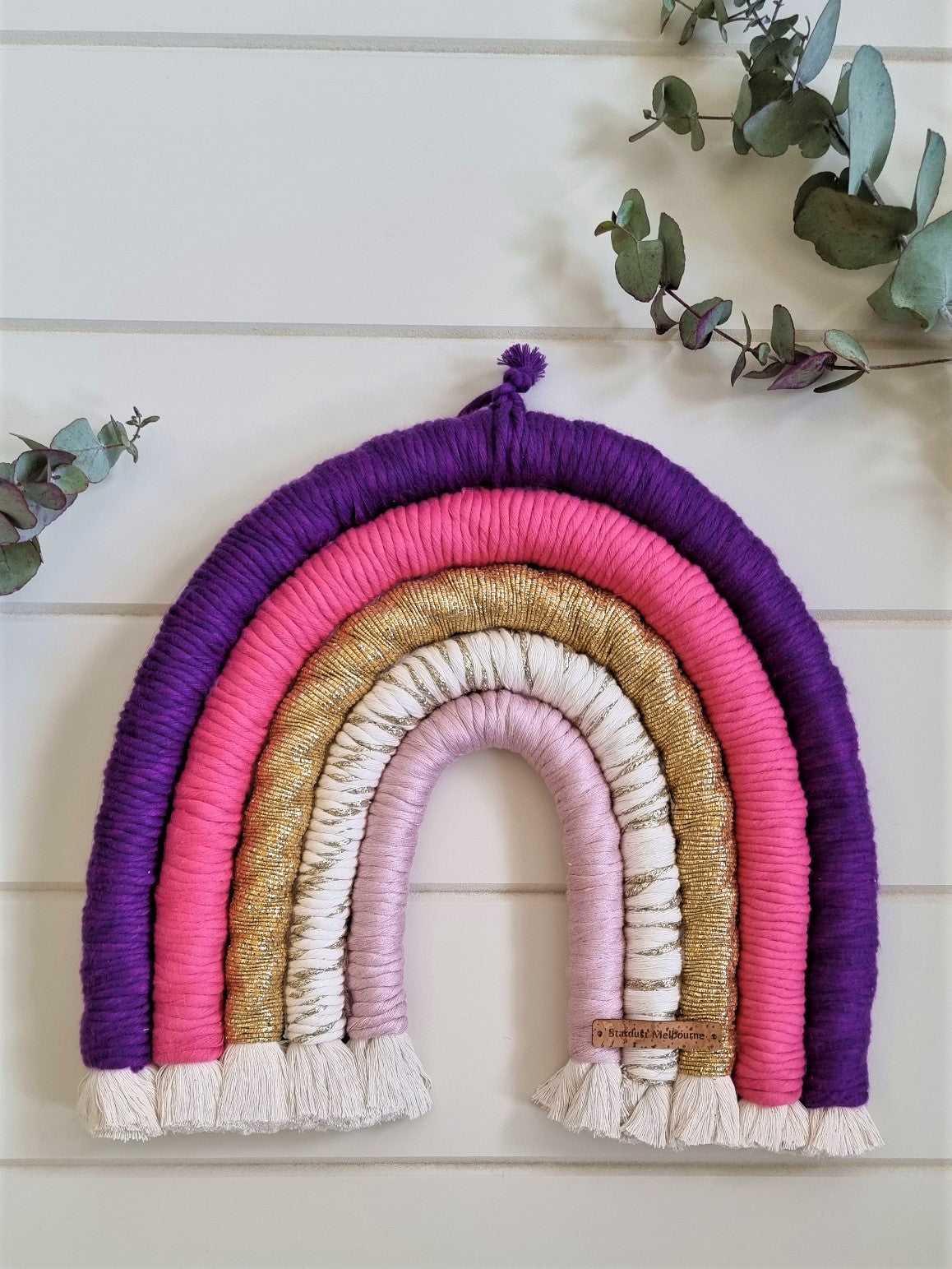 Macrame Rainbow Shiny Pinky Dream XL | Handmade Rainbow - Stardust Melbourne