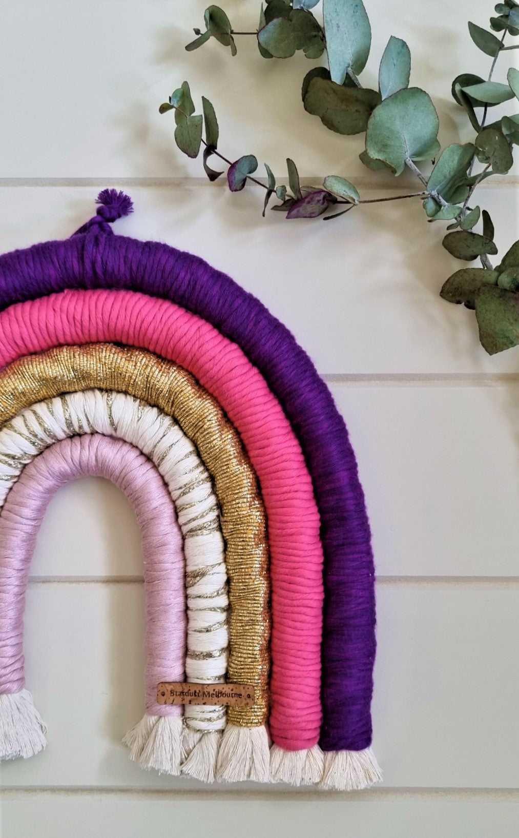 Macrame Rainbow Shiny Pinky Dream XL | Handmade Rainbow - Stardust Melbourne