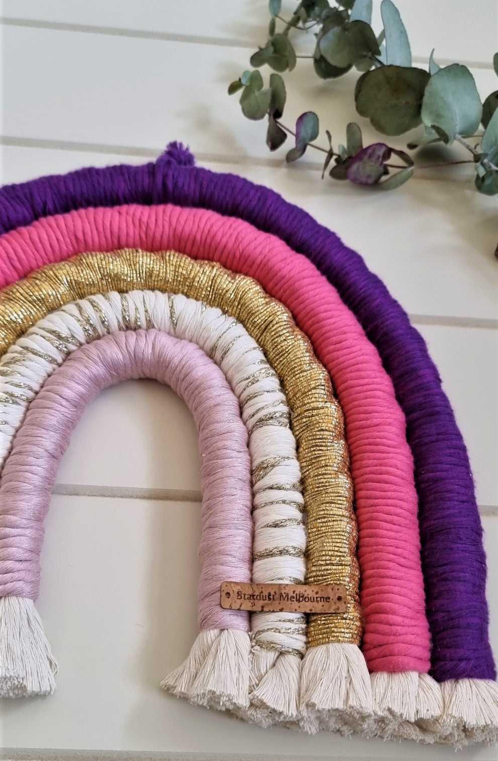 Macrame Rainbow Shiny Pinky Dream XL | Handmade Rainbow - Stardust Melbourne