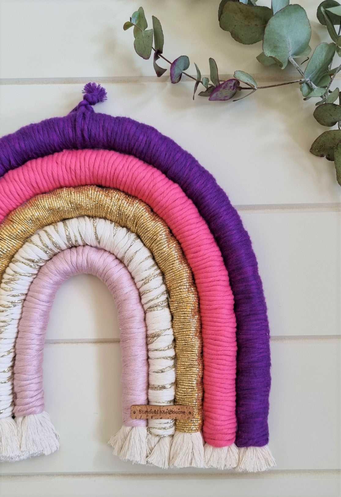 Macrame Rainbow Shiny Pinky Dream XL | Handmade Rainbow - Stardust Melbourne