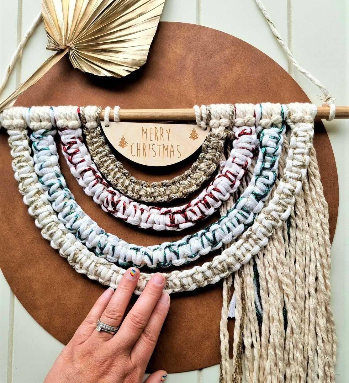Macrame Rainbow Wall Hanging | Merry Christmas - Stardust Melbourne