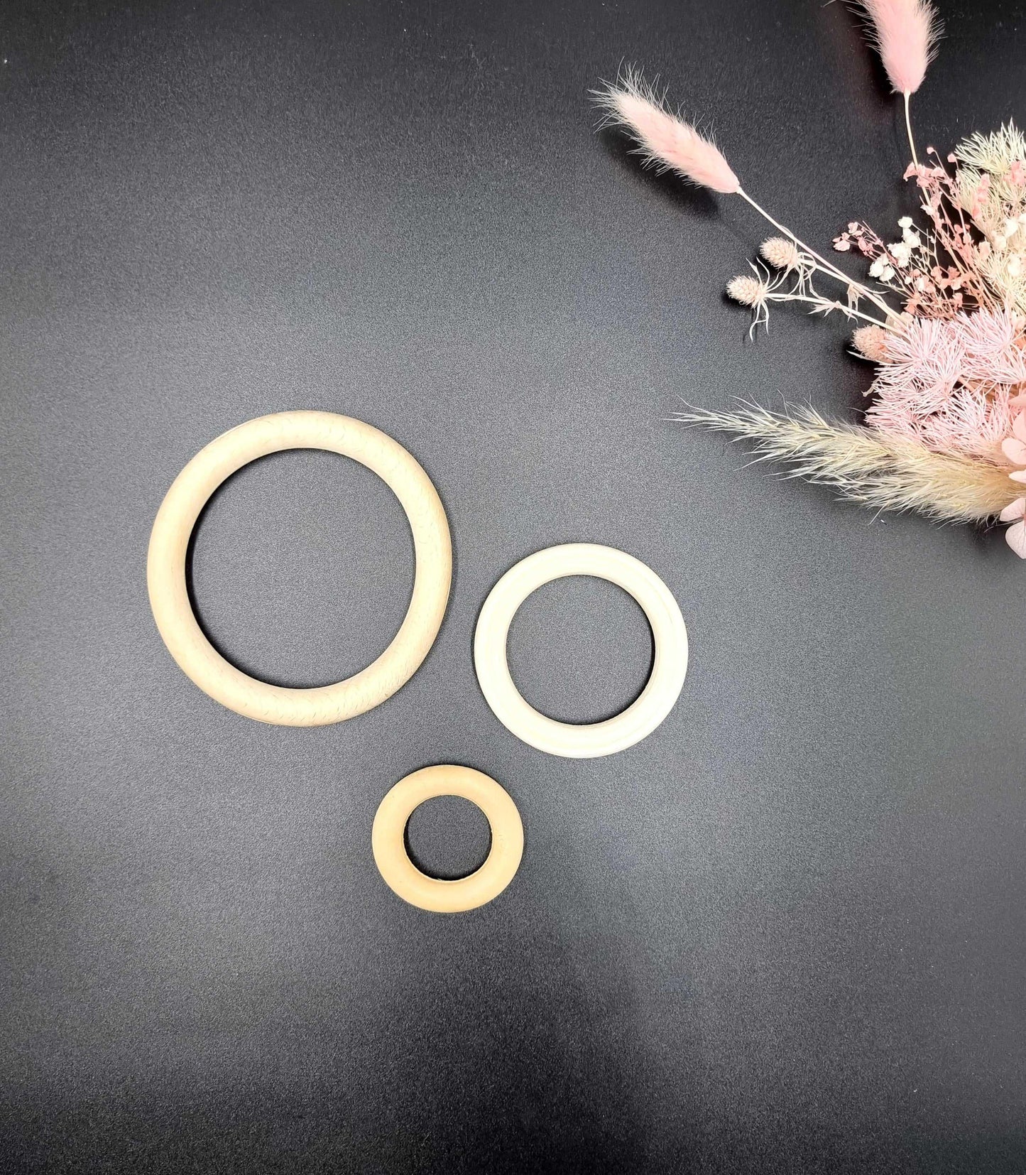 Natural Macrame Wood Ring Stardust Melbourne