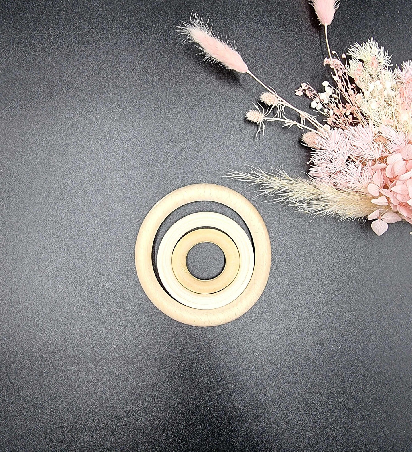 Natural Macrame Wood Ring Stardust Melbourne