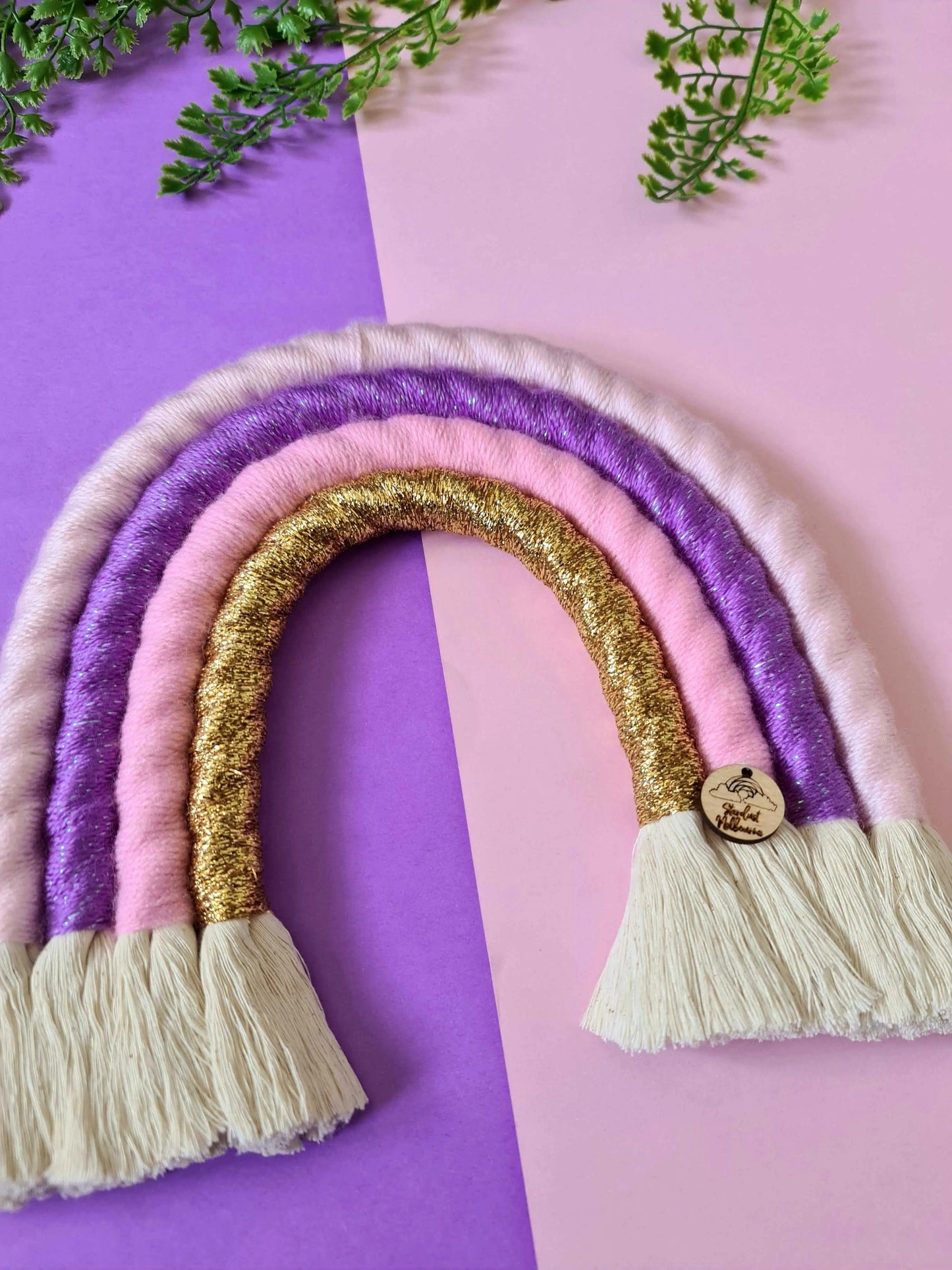 Pink Cloud Macrame Rainbow - Large |Handmade Rainbow |100% cotton - Stardust Melbourne