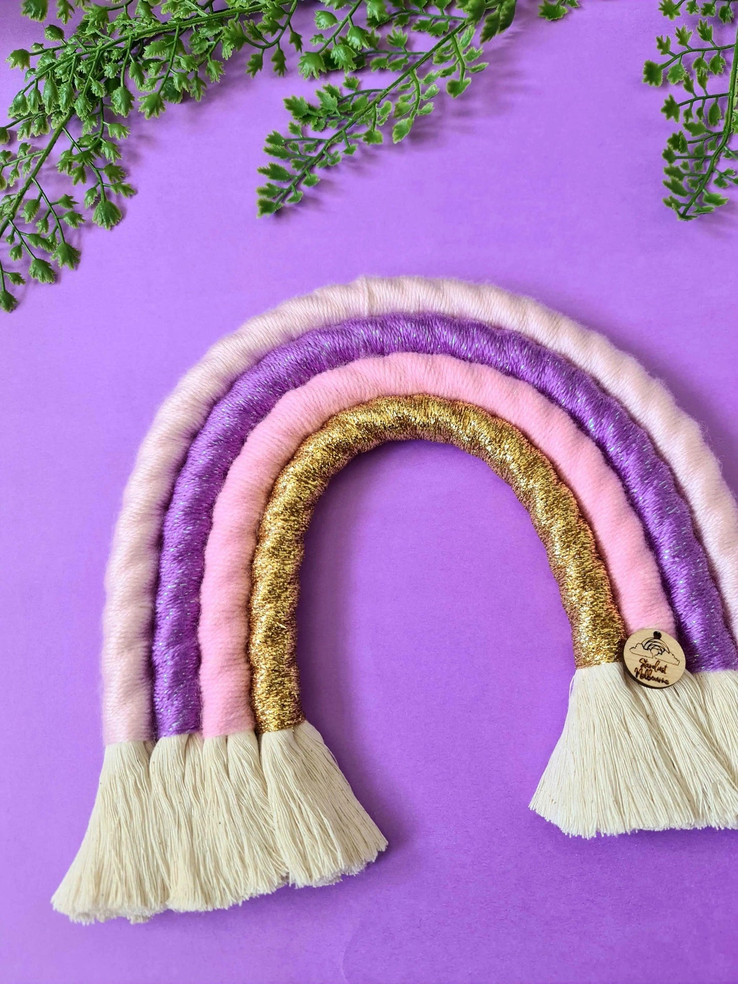 Pink Cloud Macrame Rainbow - Large |Handmade Rainbow |100% cotton - Stardust Melbourne