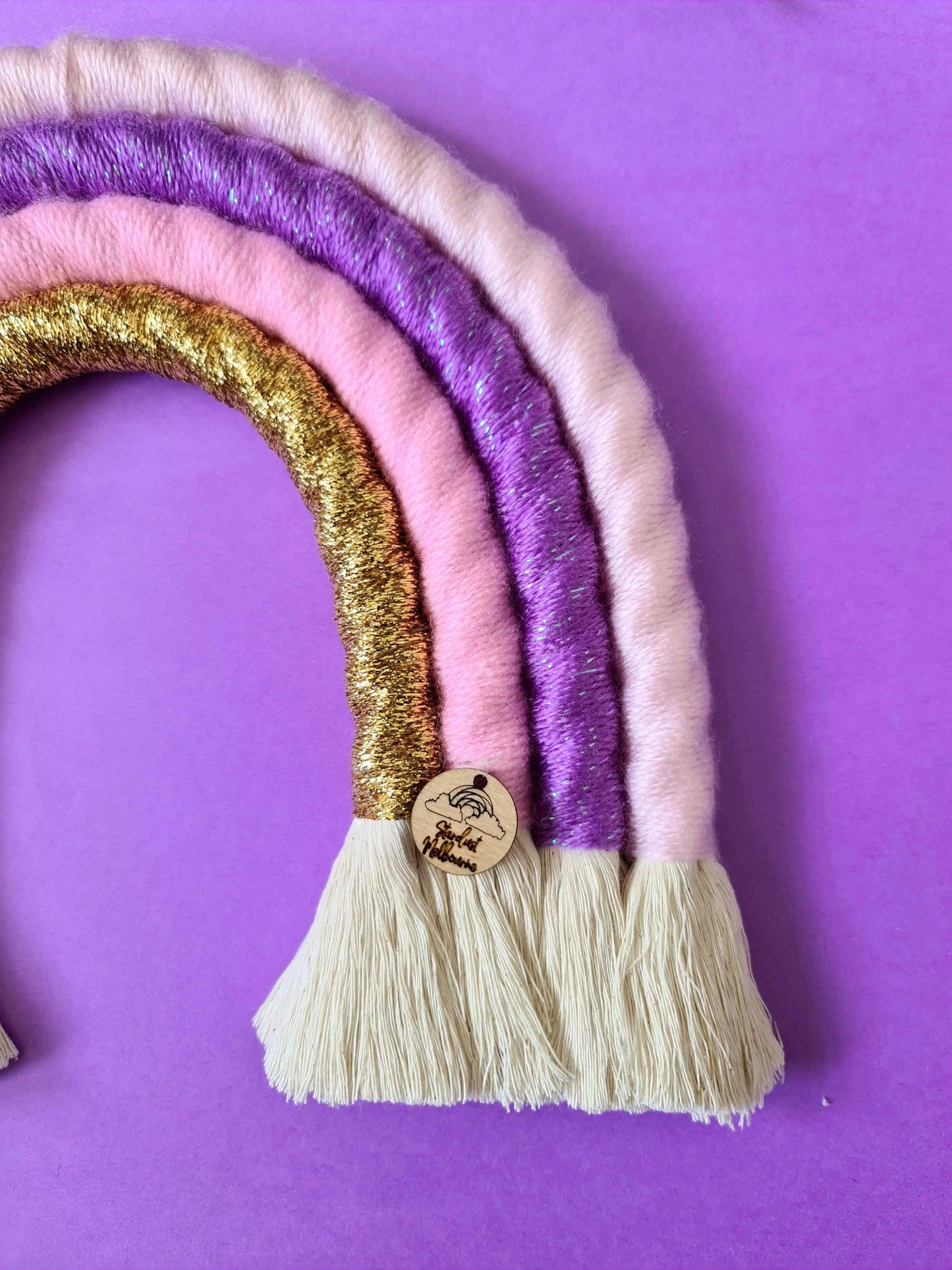 Pink Cloud Macrame Rainbow - Large |Handmade Rainbow |100% cotton - Stardust Melbourne