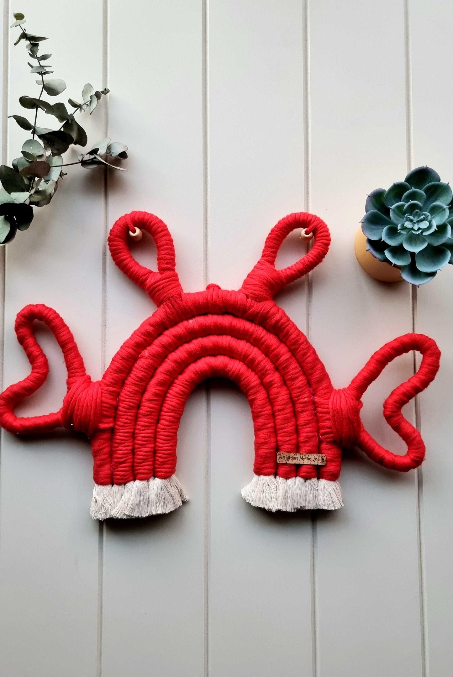 Rainbow Macrame Crab Wall Hanging | Handmade Rainbow | 100% cotton - Stardust Melbourne