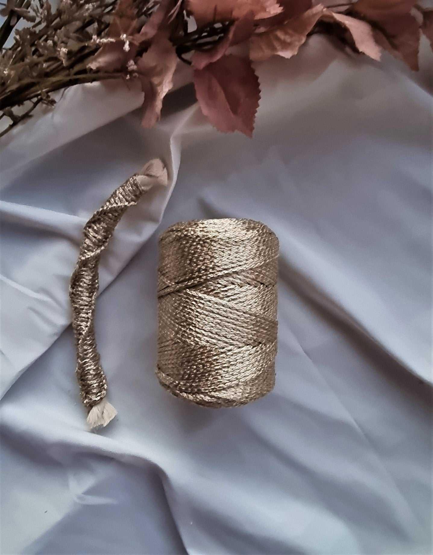 Shiny Macrame cord Shiny Luxe String | Gold - Rose Gold - Silver Stardust Melbourne