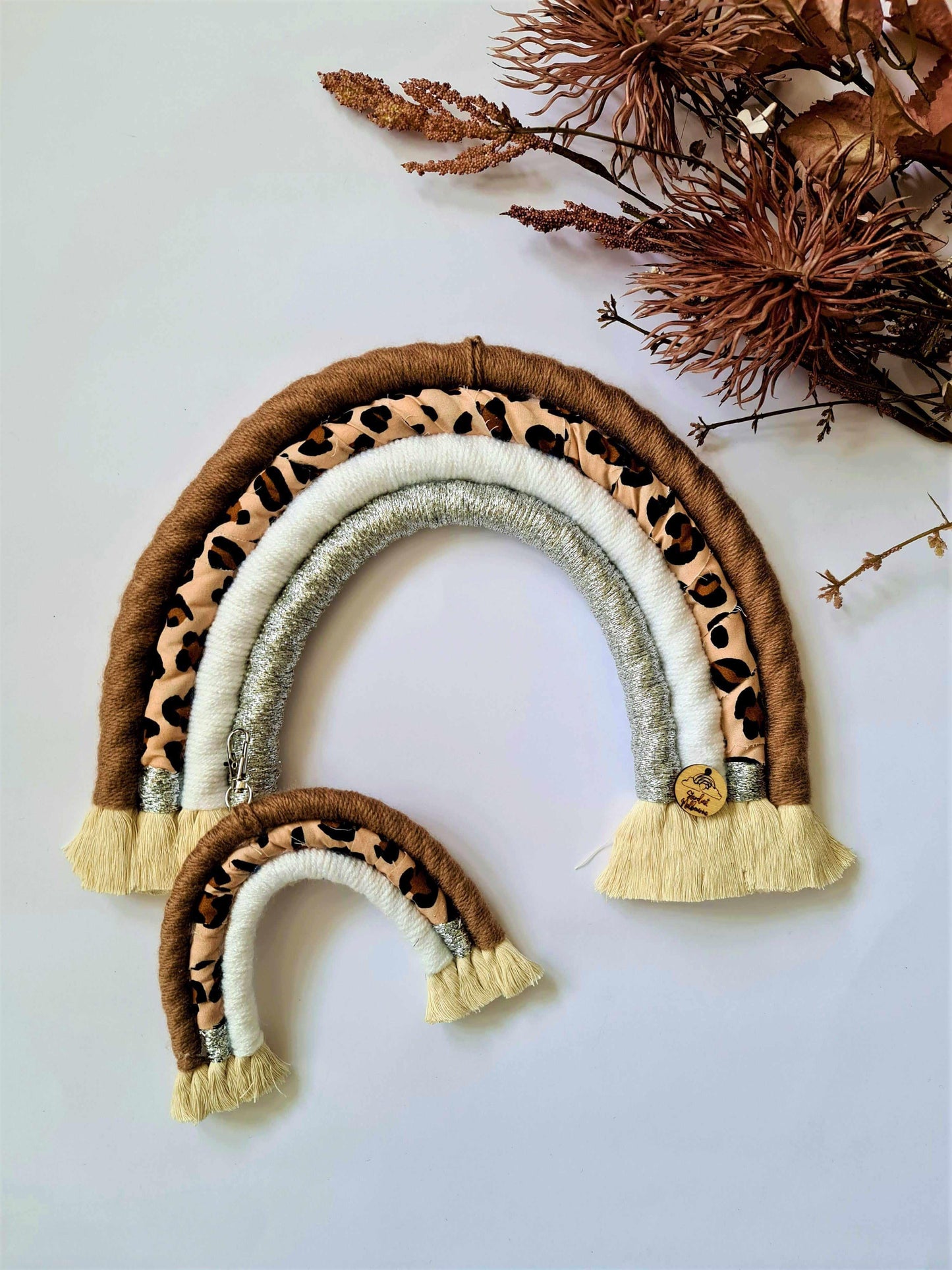 Small Rainbow Macrame Wall Hanging Rainbow Decoration - Stardust Melbourne