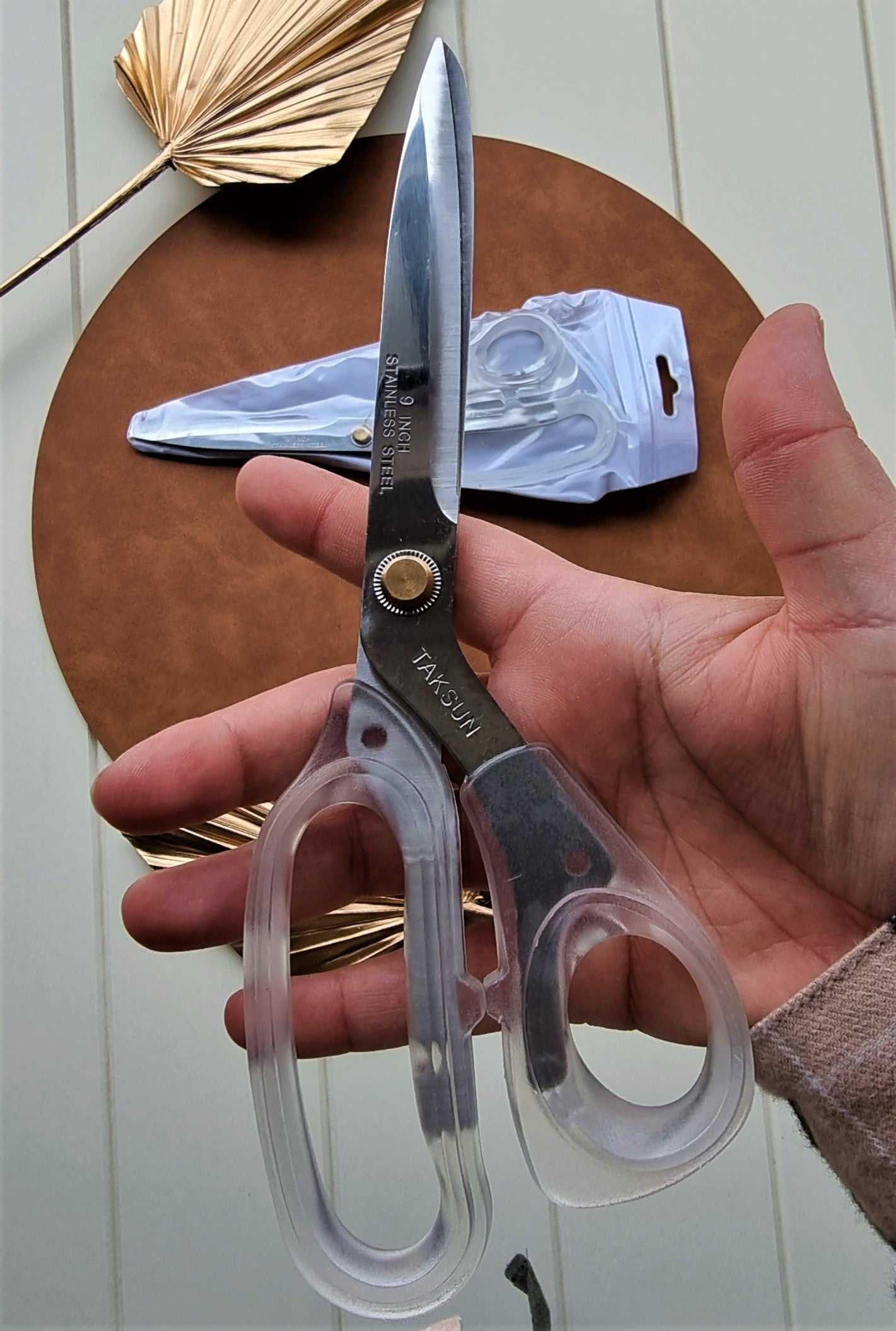 Transparent Handle Stainless Steel Scissors 23cm | Length 9'' |  Weight 140g Stardust Melbourne