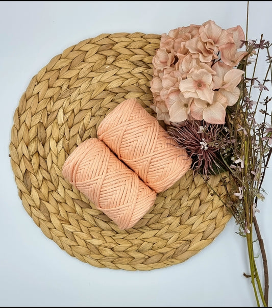 PEACH  - 3MM  Single Strand Luxe Cotton String Stardust Melbourne