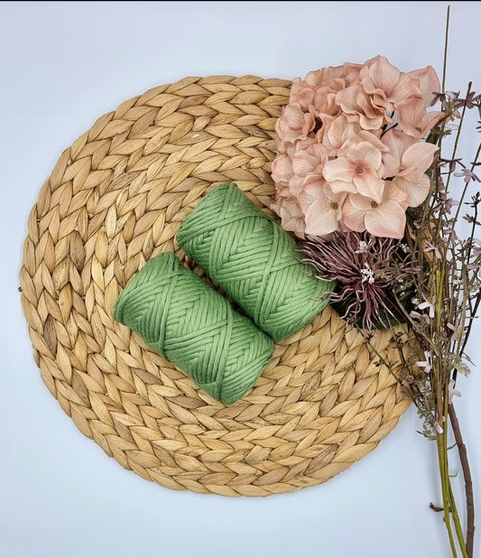 Fern Green - 3MM  Single Strand Luxe Cotton Macrame String 250gr Stardust Melbourne