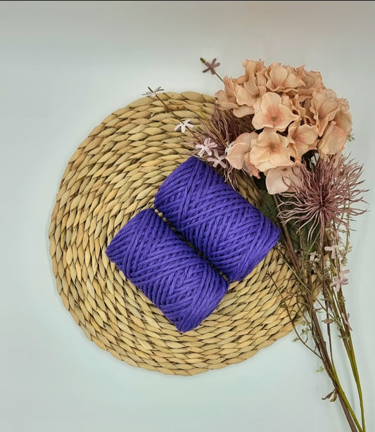 PURPLE - 3MM  Single Strand Luxe Cotton String Stardust Melbourne