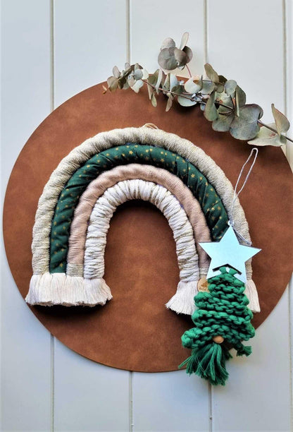 Christmas Macrame Rainbow Design  | Large in Size - Stardust Melbourne