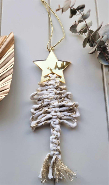 Christmas Tree Gift with a Star | Macrame Ornaments - Stardust Melbourne