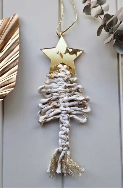 Christmas Tree Gift with a Star | Macrame Ornaments - Stardust Melbourne