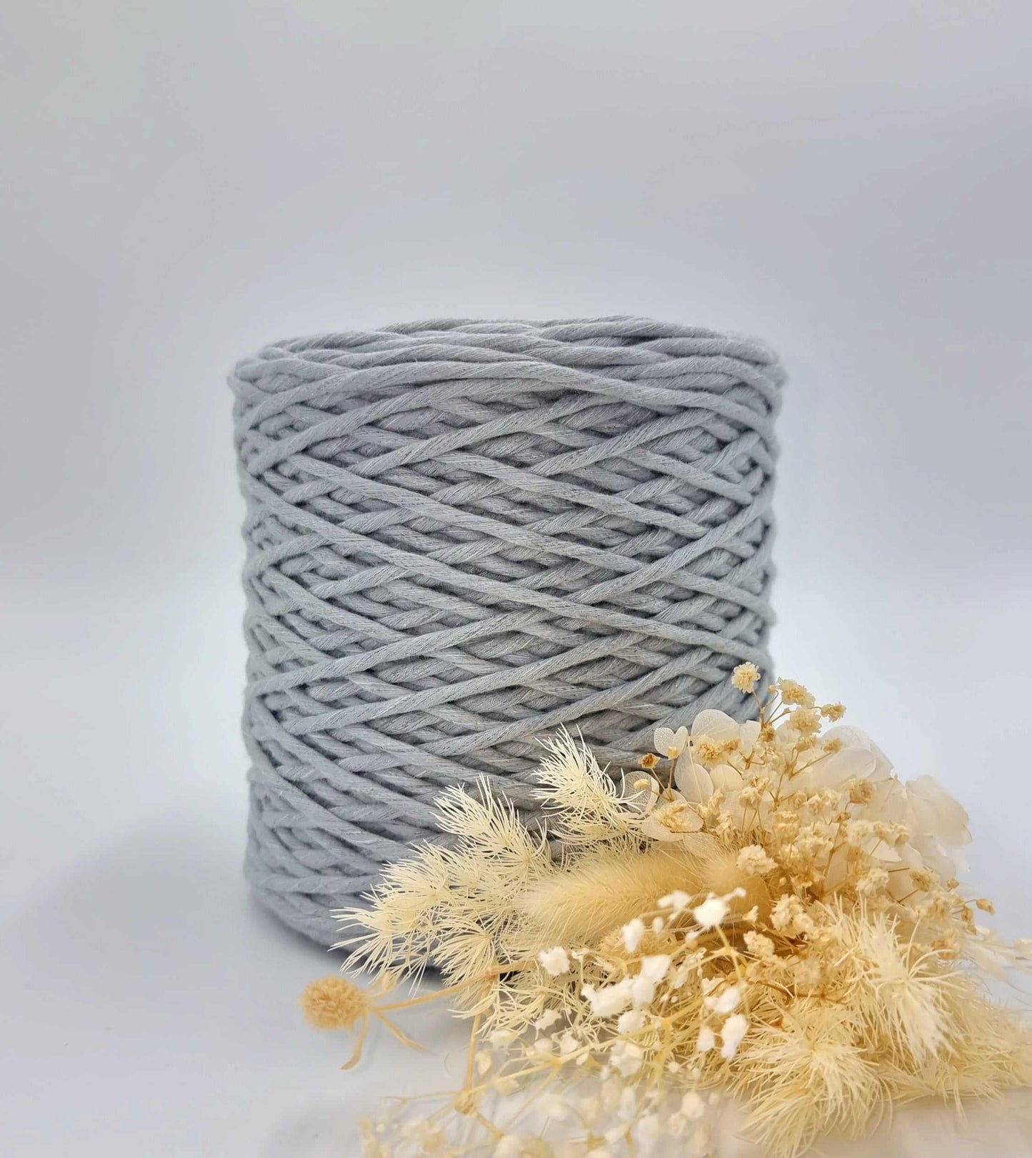 Cloud Grey - 3MM Single Strand Luxe Cotton Rope 1KG Stardust Melbourne