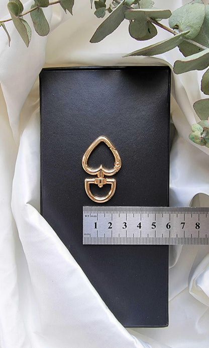 Heart Shaped Key Ring Clasps 3 Piece 27mmx45mm | Large Bottom Stardust Melbourne