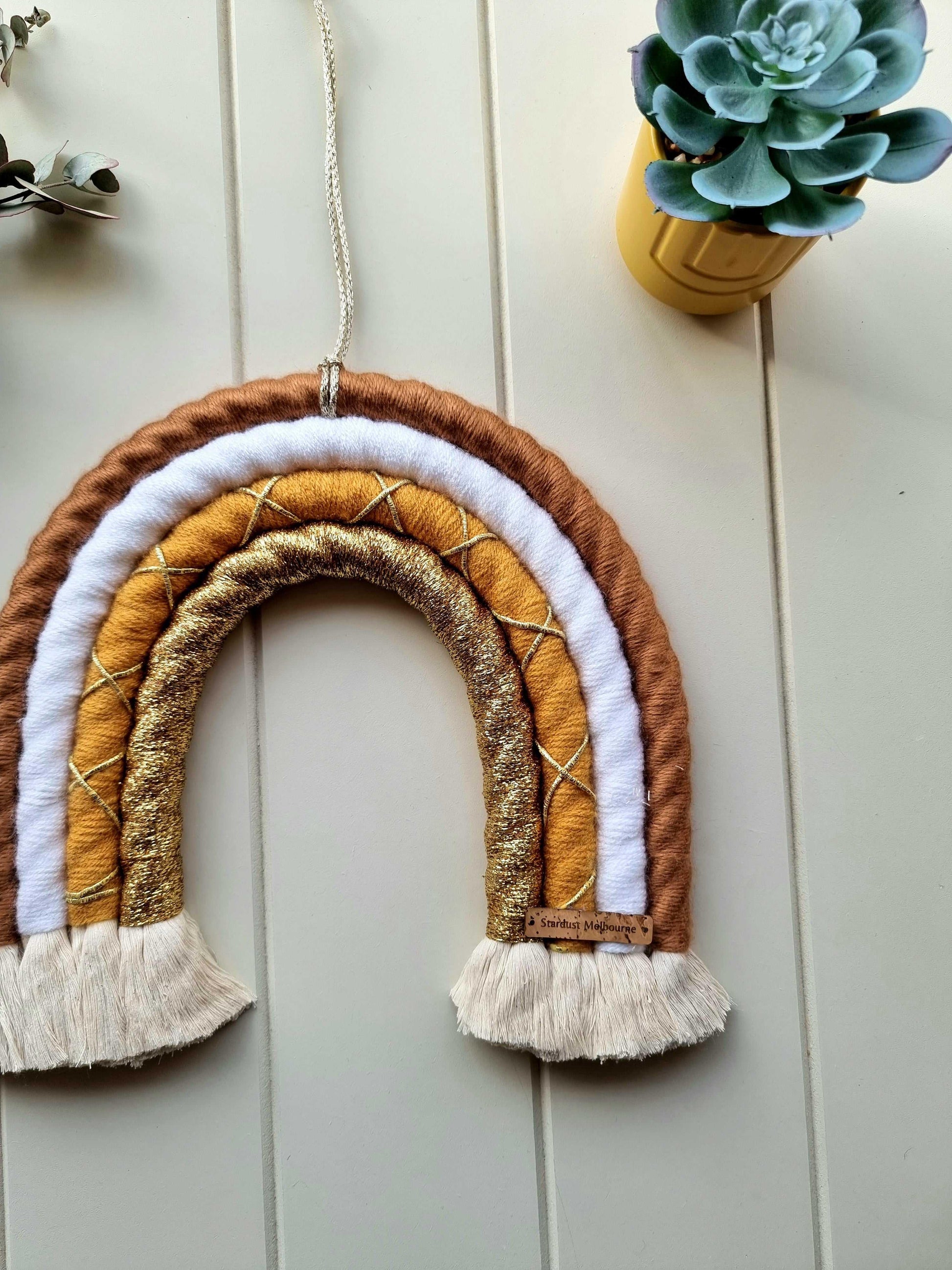 Large Sunshine Rainbow Macrame Wall Hanging - Stardust Melbourne