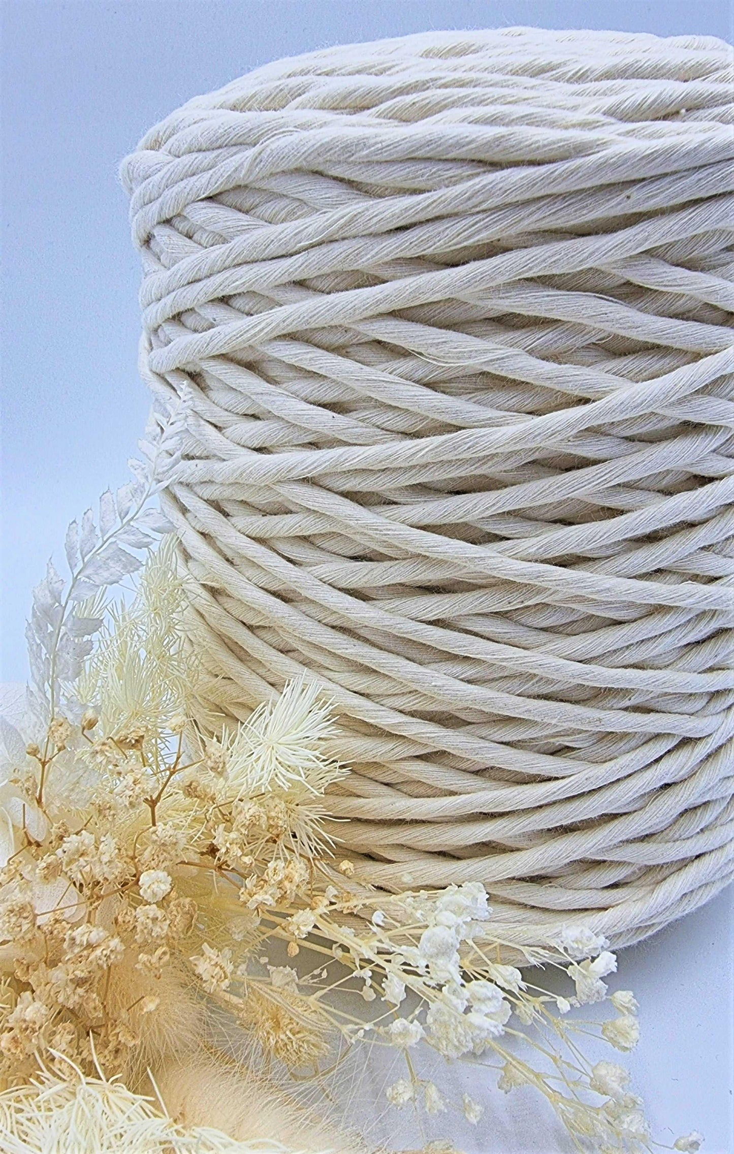 Macrame Cord Natural- 3MM Single Strand Luxe Cotton String 1KG Stardust Melbourne