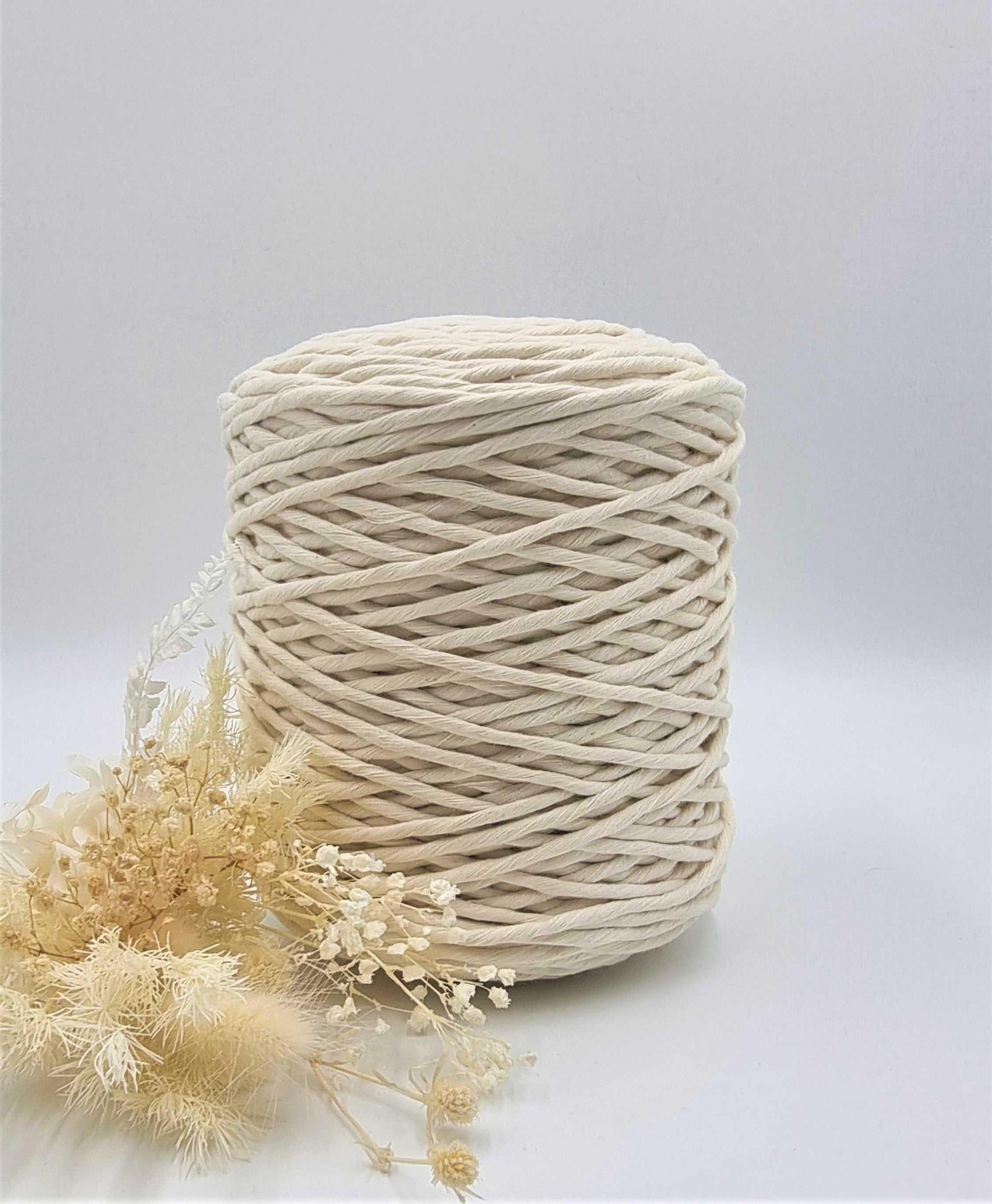 Macrame Cord Natural- 3MM Single Strand Luxe Cotton String 1KG Stardust Melbourne