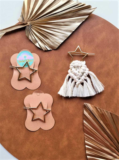 Macrame hair accessories Boho Star Macrame Hair Clip - Stardust Melbourne