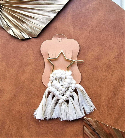 Macrame hair accessories Boho Star Macrame Hair Clip - Stardust Melbourne