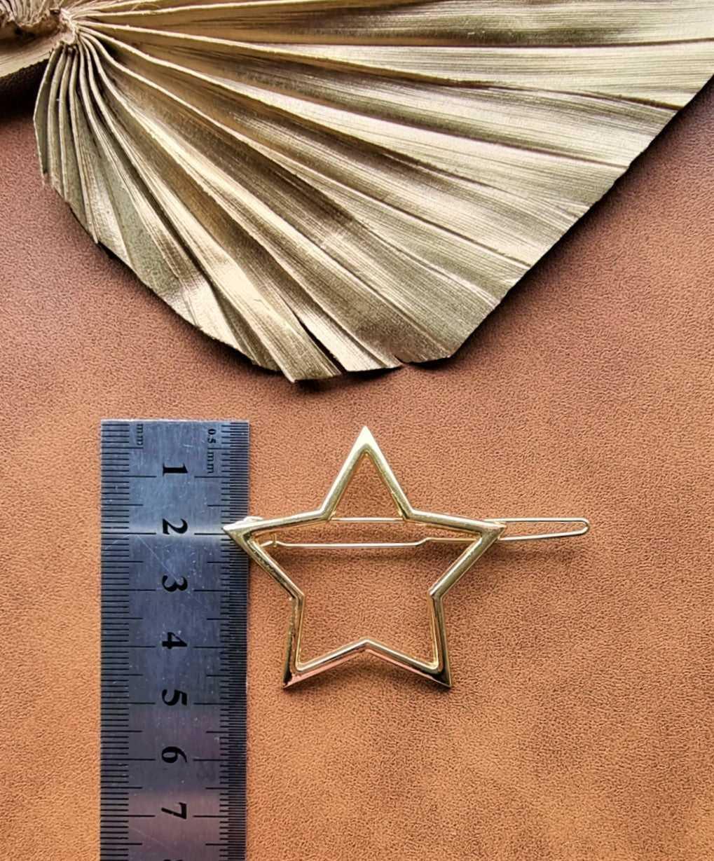 Macrame Hair Clip Frame | Star | Gold Stardust Melbourne