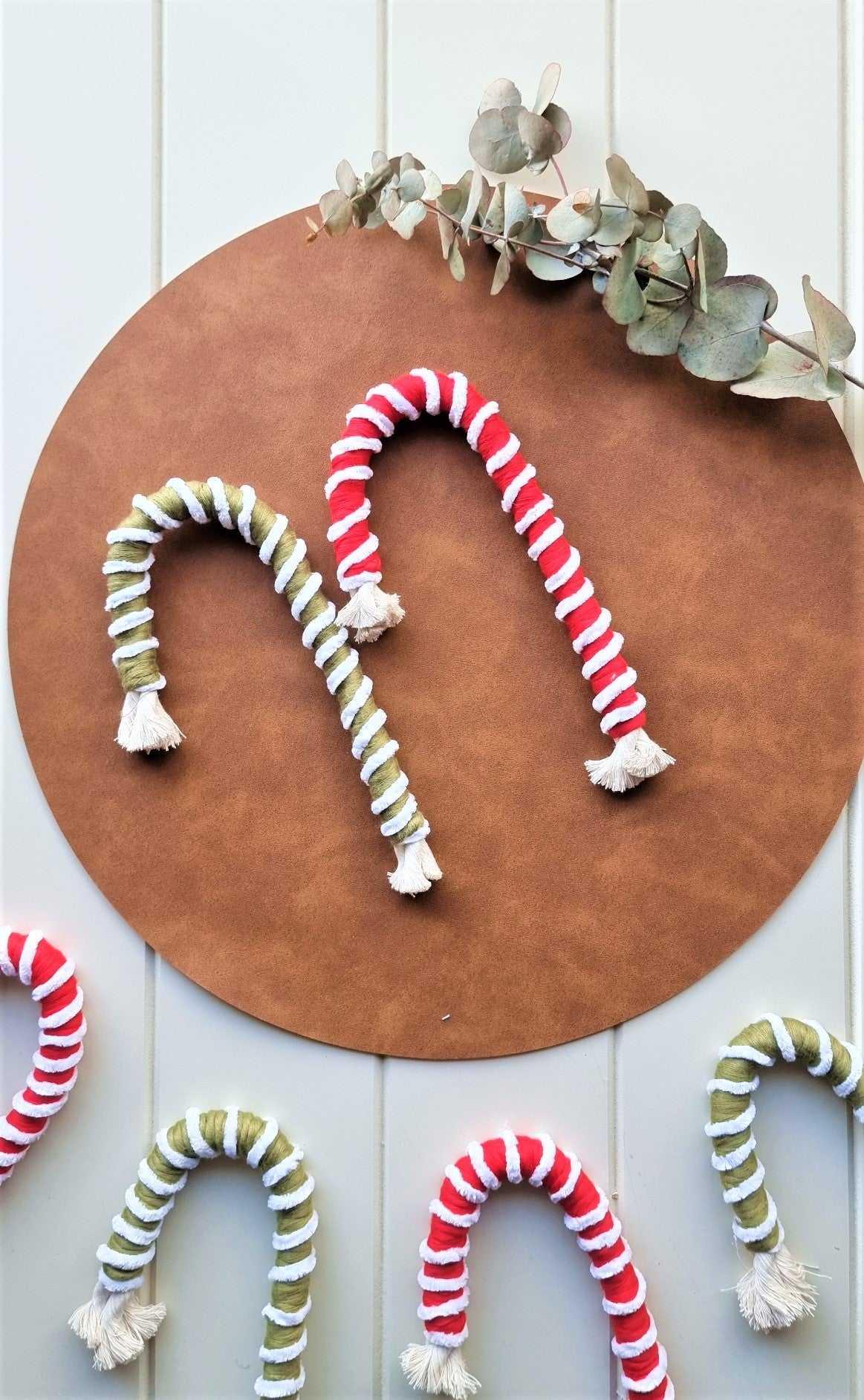 Macrame Ornaments Candy Cane | Macrame Ornaments - Stardust Melbourne