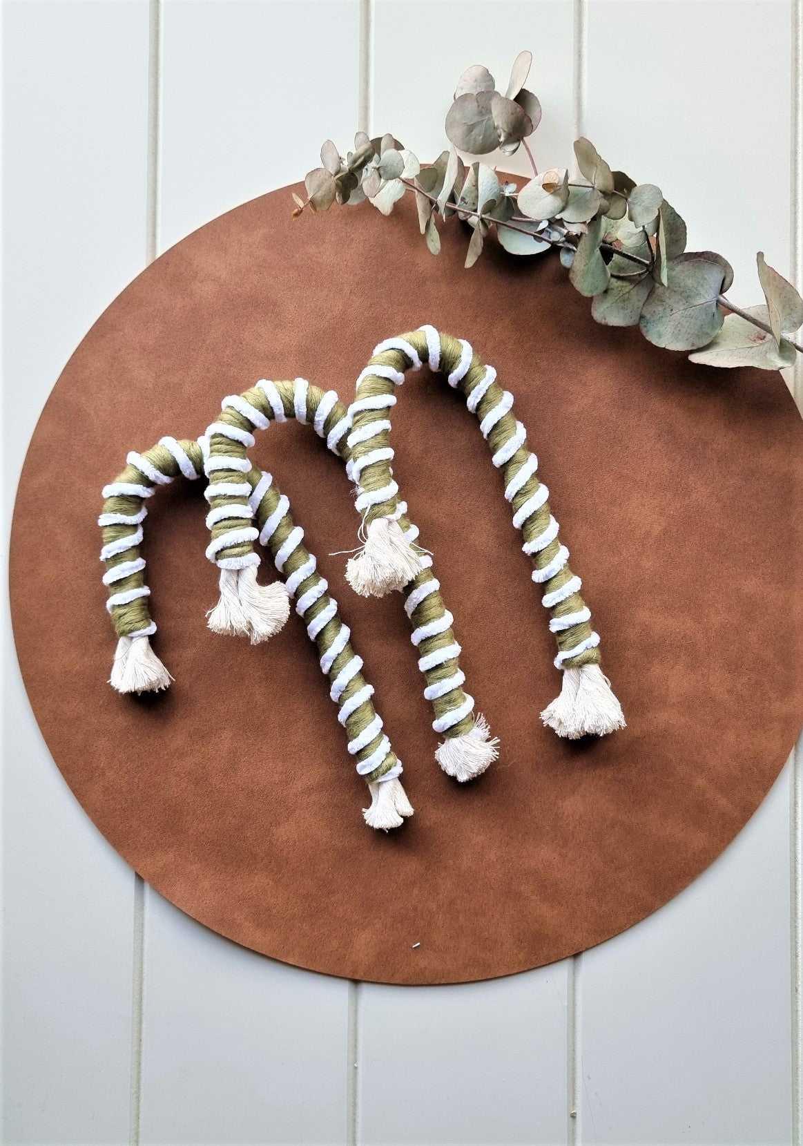 Macrame Ornaments Candy Cane | Macrame Ornaments - Stardust Melbourne